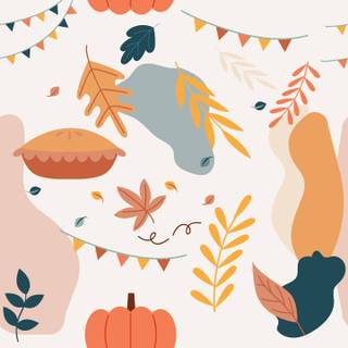 Cute pastel Thanksgiving wallpaper