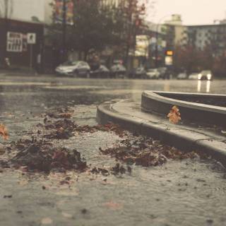 Autumn small town wallpaper