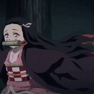 Nezuko running wallpaper
