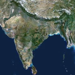 Physical map of India wallpaper