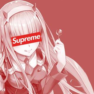 Girl cartoon Supreme wallpaper