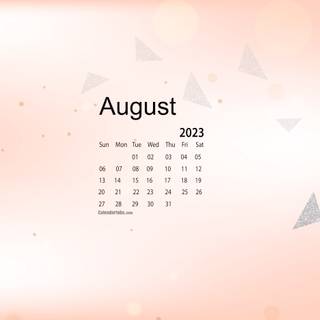 August 2023 calendar wallpaper
