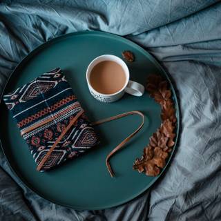 Winter and book wallpaper