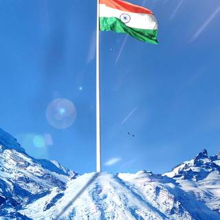 Winter flag wallpaper