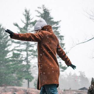 Winter girl 1920x1080 wallpaper