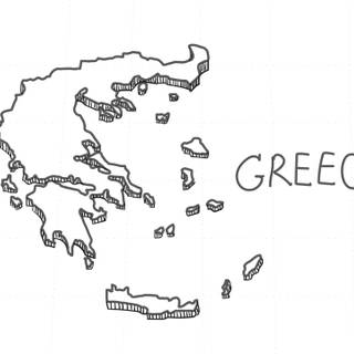 Greece map wallpaper