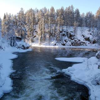 Snowy winter outdoor scenes wallpaper