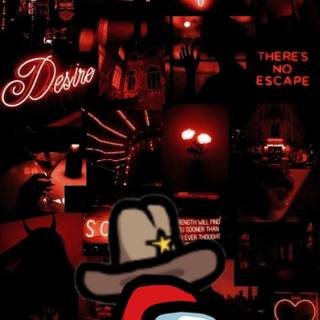 Among Us iPhone red wallpaper