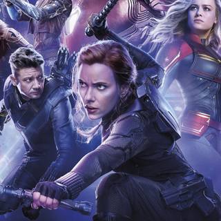 Black Widow and Hawkeye wallpaper