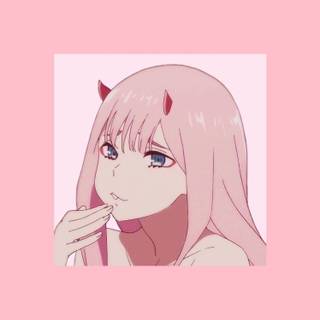 Chill anime pink wallpaper