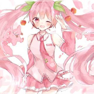Miku Sakura PC Kawaii wallpaper