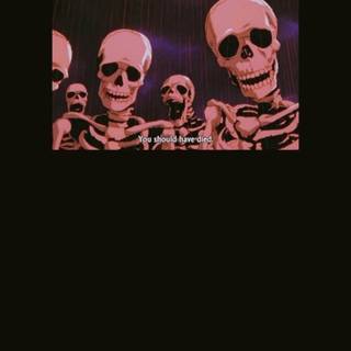 Grunge skeleton aesthetic wallpaper