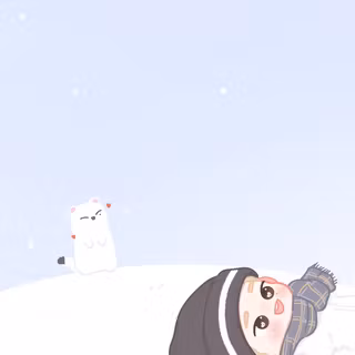 Winter cartoon cute wallpaper