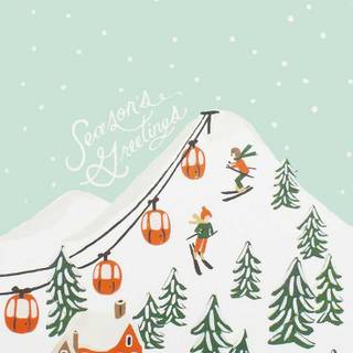 Pink preppy Christmas wallpaper