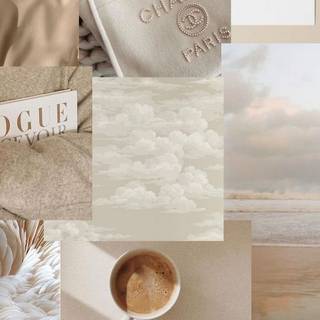Winter moodboard iPad wallpaper