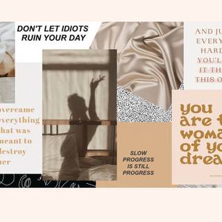 Neutral collage wallpaper