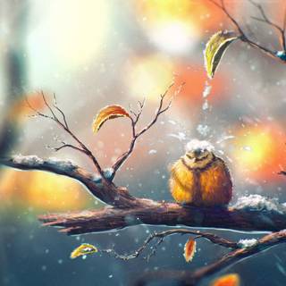 Winter painting season wallpaper