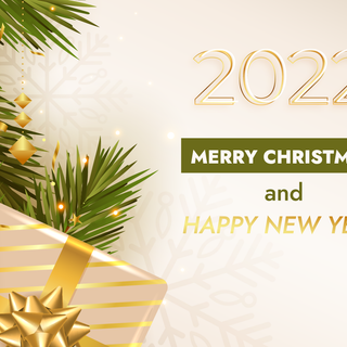 Merry Christmas and Happy New Year banner wallpaper