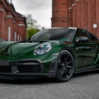 Green Porsche wallpaper