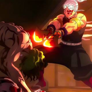 Uzui vs Gyutaro wallpaper