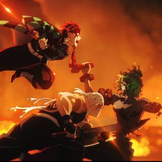 Uzui vs Gyutaro wallpaper