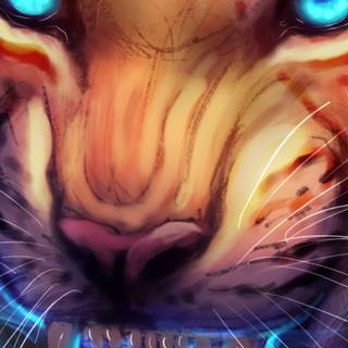 Glowing tiger wallpaper