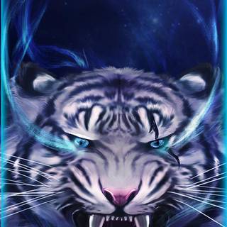 Glowing tiger wallpaper