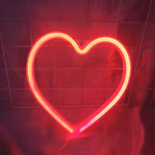 Led light heart Christmas wallpaper