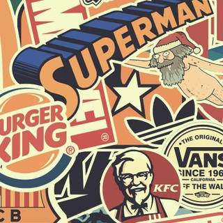 Retro poster art wallpaper