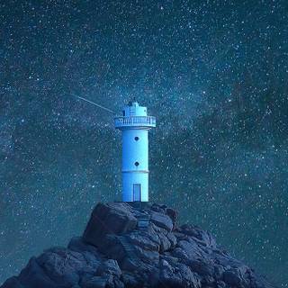 Lighthouse night wallpaper