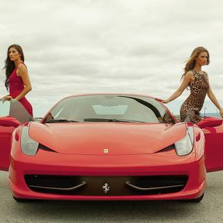 Ferrari women wallpaper