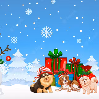 Snowman blue Christmas wallpaper