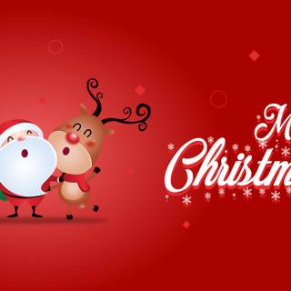 Cute red Christmas wallpaper