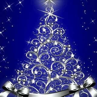 Blue Christmas vertical wallpaper