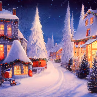 Christmas outdoor scenes wallpaper