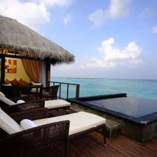 Beautiful house near beach wallpaper