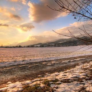 Country winter 4k wallpaper