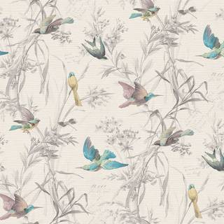 Winter bird pattern wallpaper