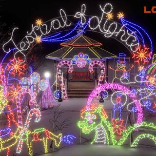 Neon Christmas lights wallpaper