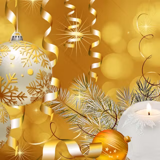 Gold Christmas laptop wallpaper