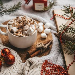 Aesthetic Christmas food wallpaper