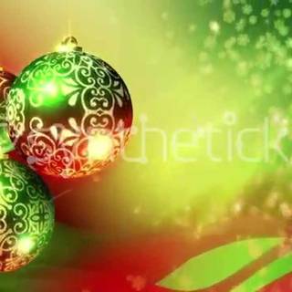 Red green and gold Christmas wallpaper