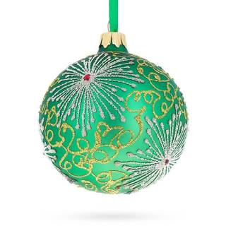 Green Christmas balls wallpaper