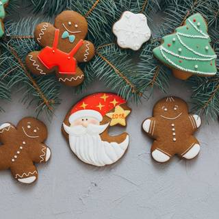 Christmas cookies laptop wallpaper
