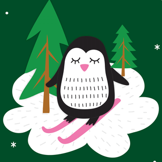 Christmas penguin wallpaper