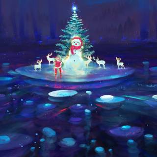 Christmas art desktop wallpaper