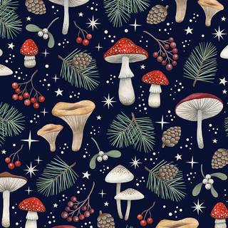 Winter Christmas cottagecore wallpaper