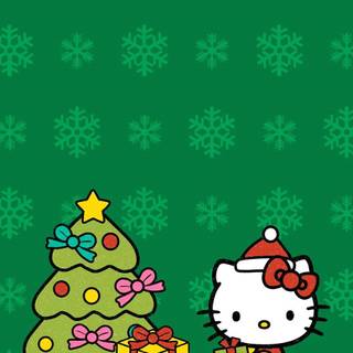 Christmas Hello Kitty phone wallpaper