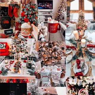 Christmas mood board wallpaper
