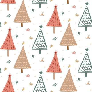 Boho Christmas tree wallpaper